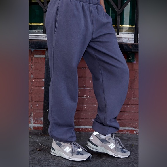 Brandy Melville Navy Blue Rosa Sweat Pants - Picture 2 of 3